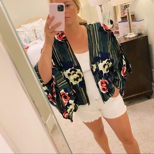 Anthropologie Bel Kazan Flower Kimono